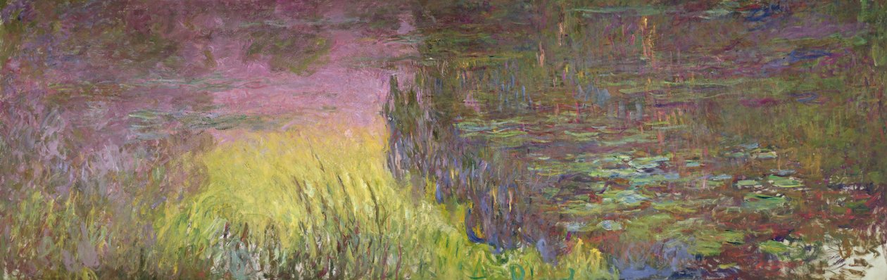 Gün batımında nilüferler by Claude Monet