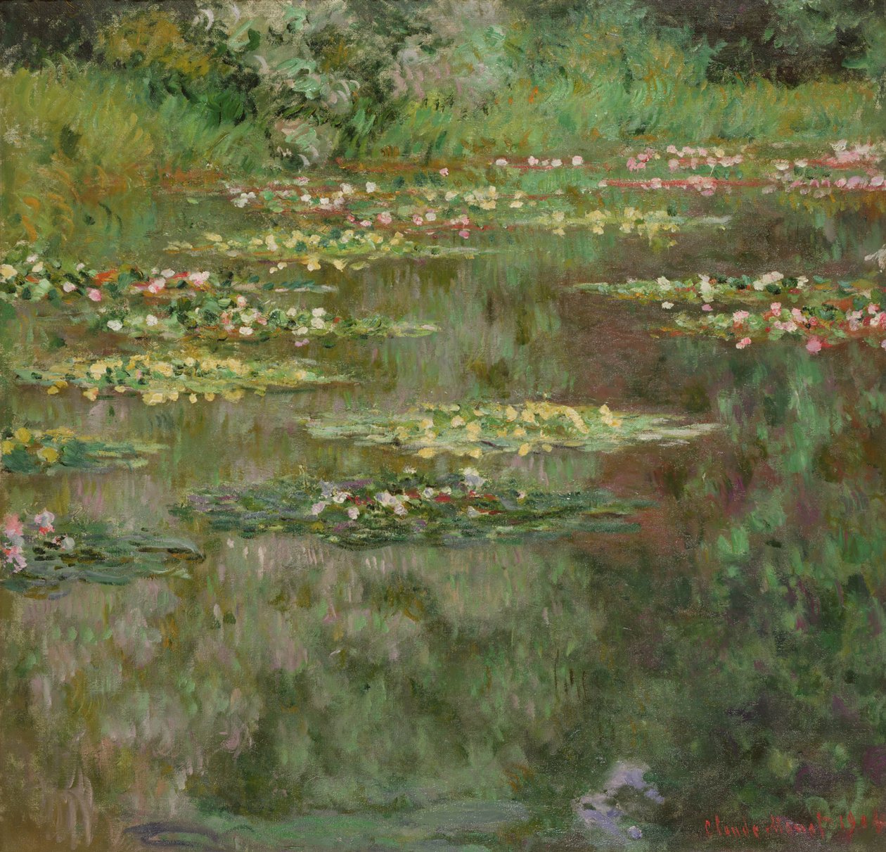 Nilüferler veya Nilüfer Göleti (Nymphéas) 1904 (tuval üzerine yağlı boya) by Claude Monet