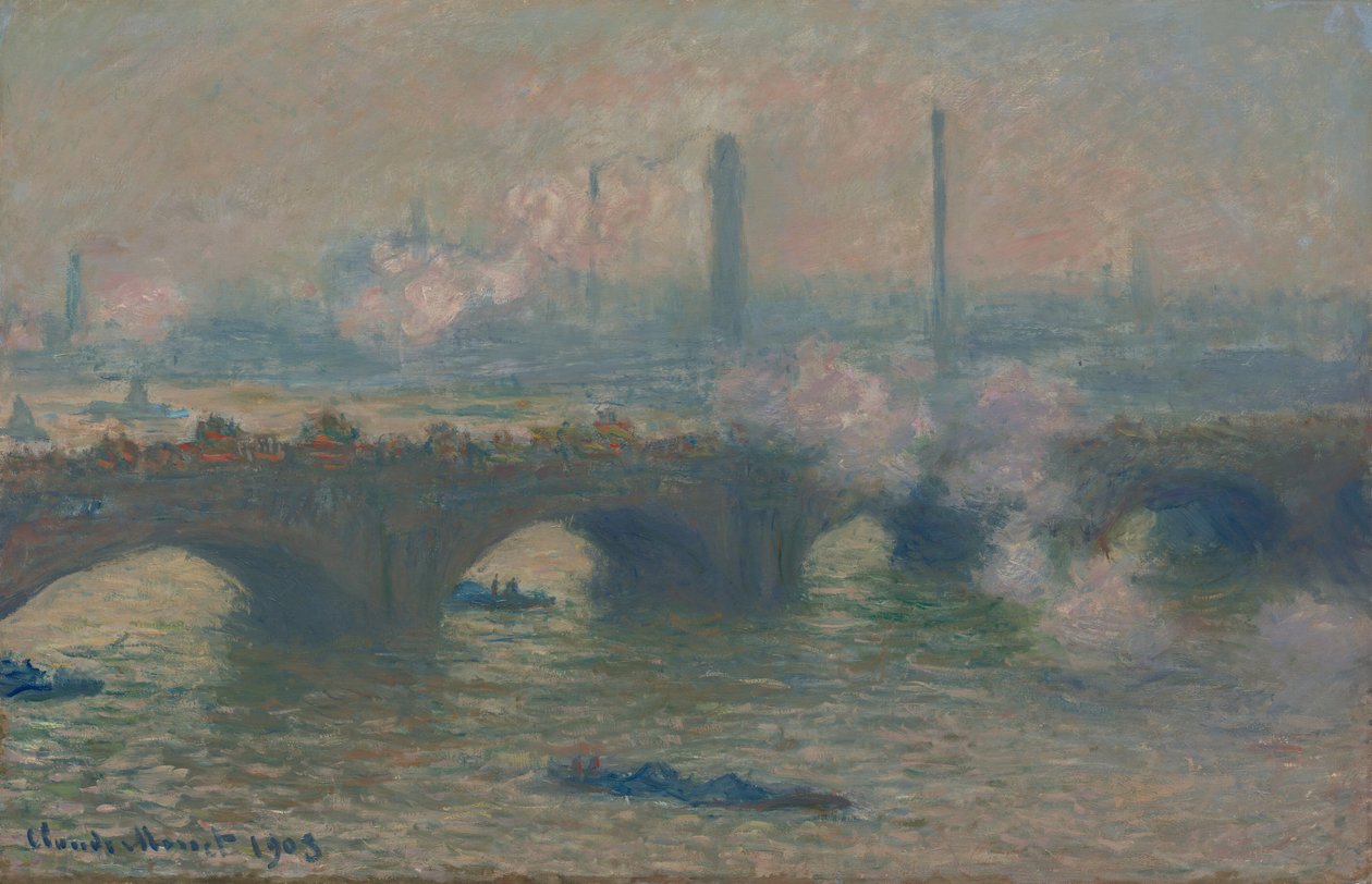Waterloo Köprüsü, Gri Gün, 1903. by Claude Monet