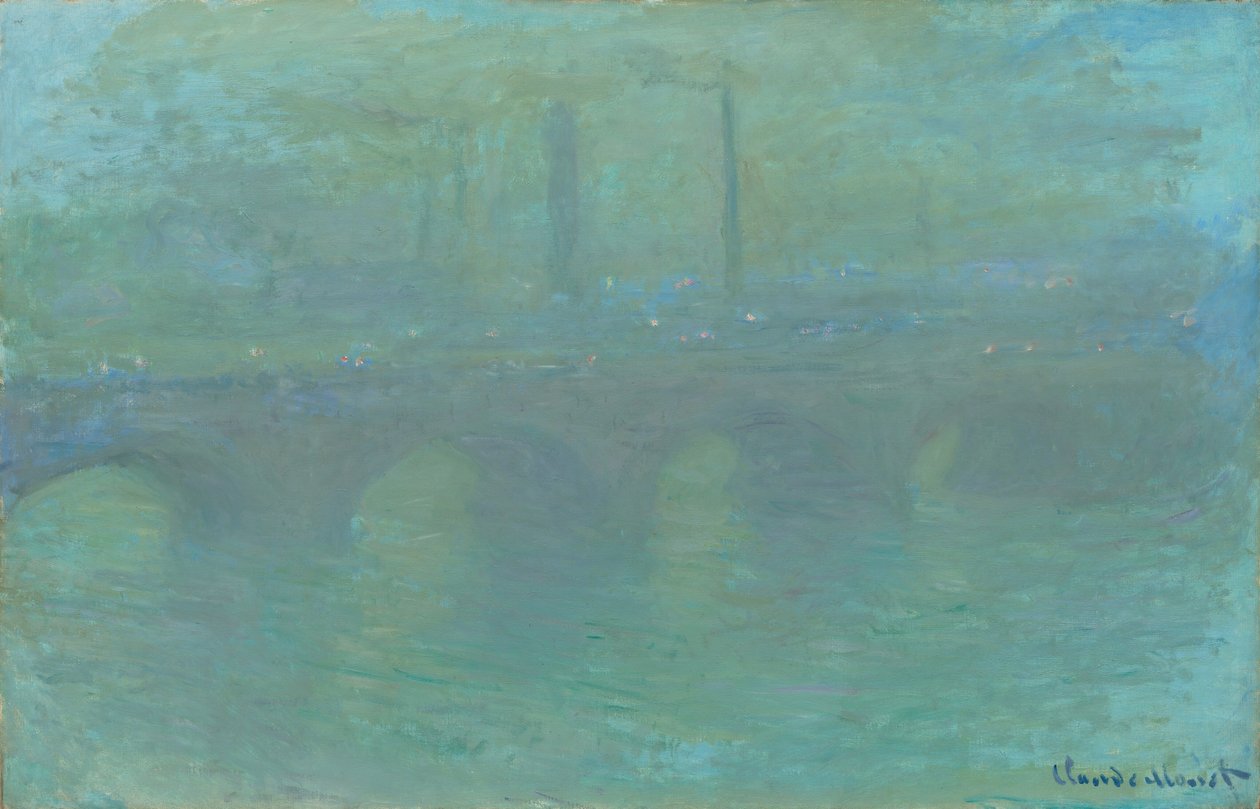 Waterloo Köprüsü, Londra, Alacakaranlıkta by Claude Monet