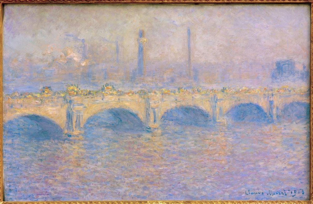 Waterloo Köprüsü, güneş etkisi (Waterloo Köprüsü, Sonne) by Claude Monet