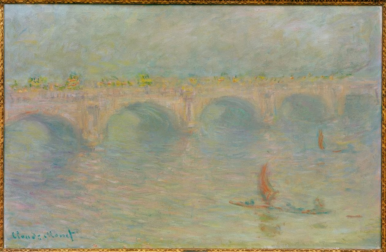Waterloo Köprüsü, güneş etkisi (Waterloo Köprüsü, Sonne) by Claude Monet