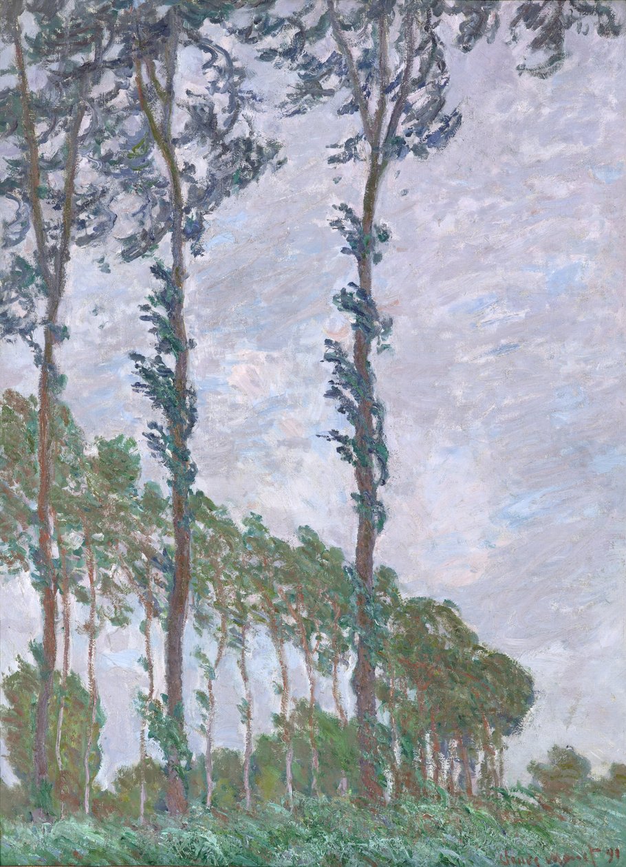 Rüzgar Etkisi, Kavak Dizisi, 1891 by Claude Monet