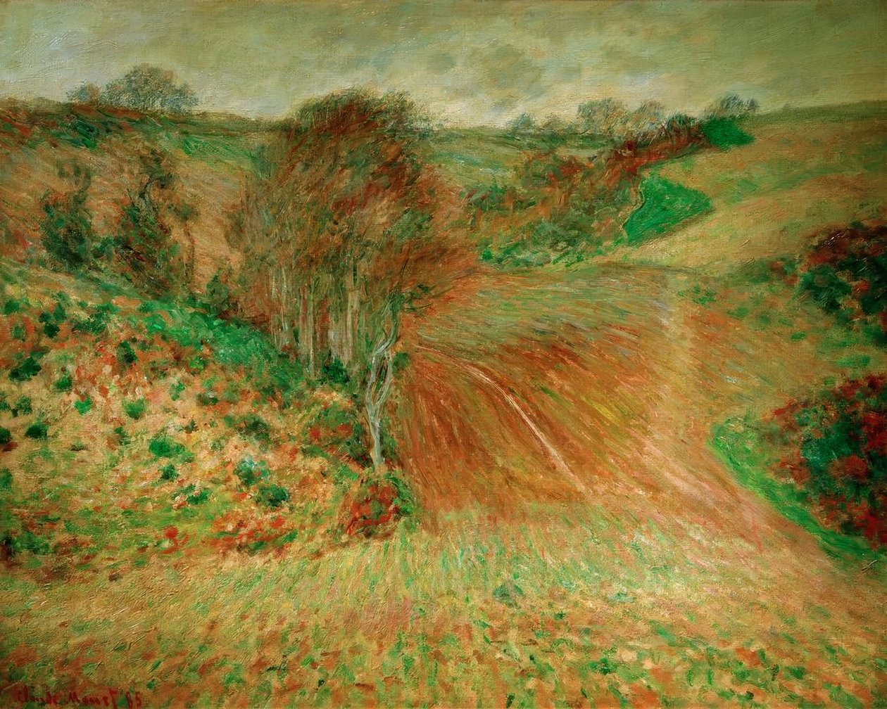 Etretat yakınlarında kış manzarası by Claude Monet