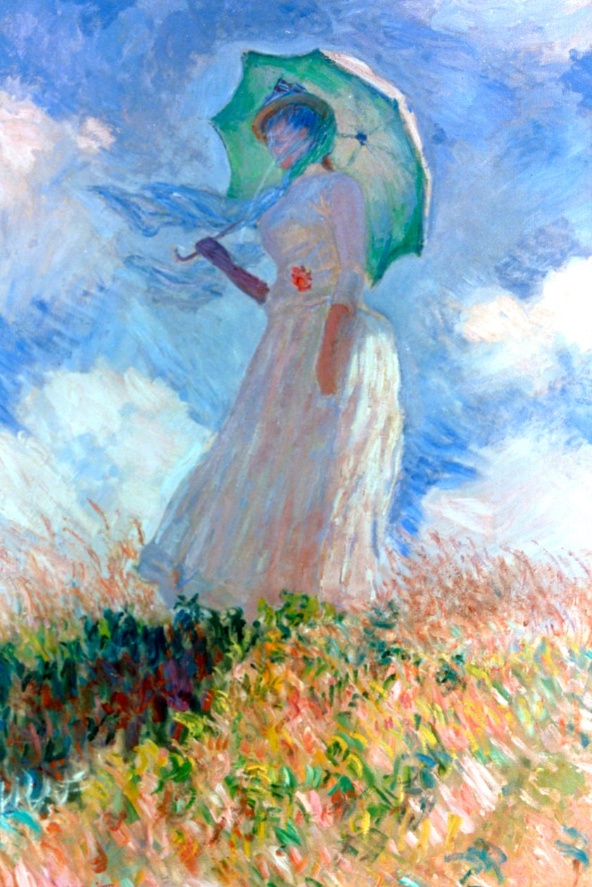Sola Dönmüş Şemsiyeli Kadın, 1886 by Claude Monet