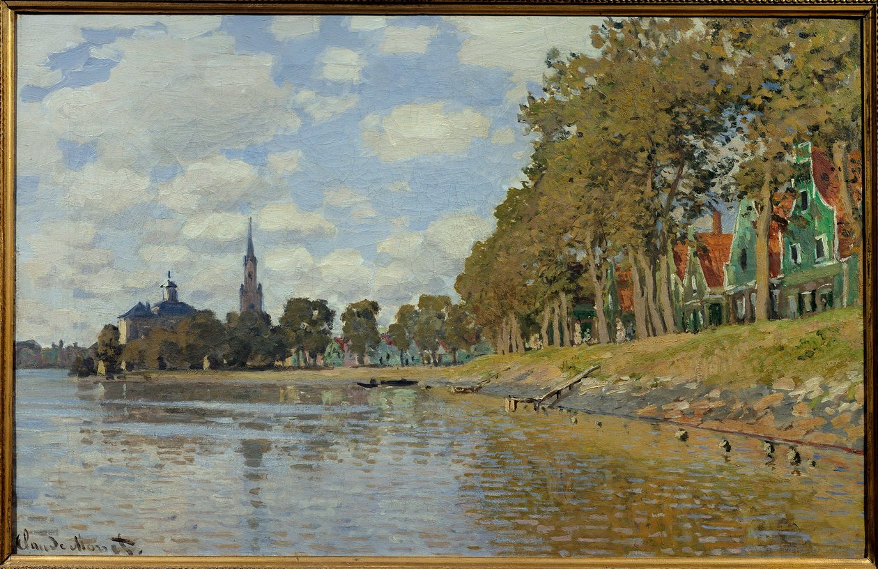 Zaandam. 1871. (0.48 x 0.73 cm) Hollanda manzarası. Claude Monet (1840-1926) tarafından Tuval Üzerine Yağlıboya. Oresay Müzesi. by Claude Monet
