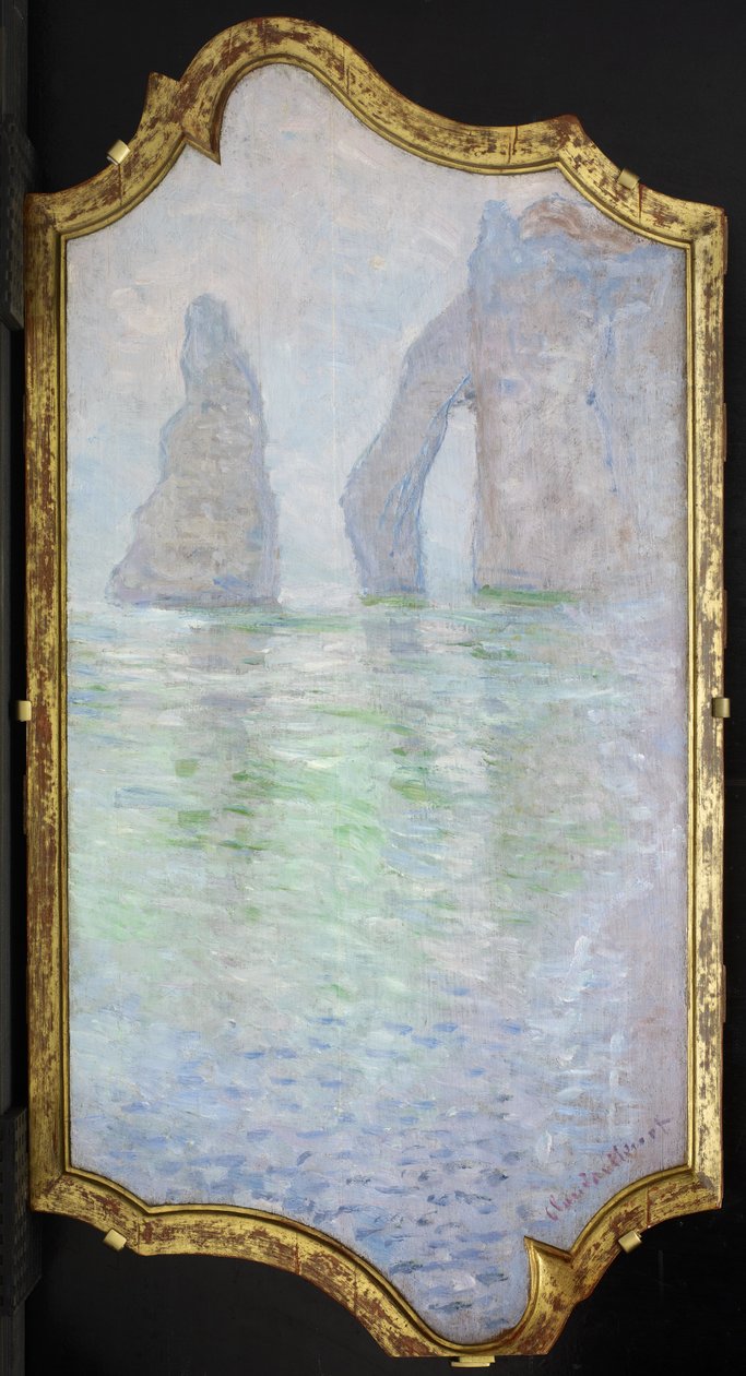 Etretat, LAiguille ve Porte dAval, 1885-86 by Claude Monet