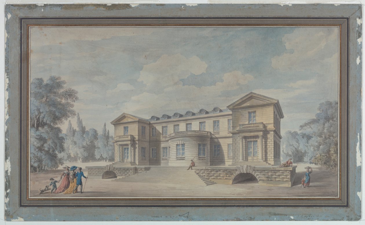 Bir kır villası için tasarım by Claude Nicolas Ledoux