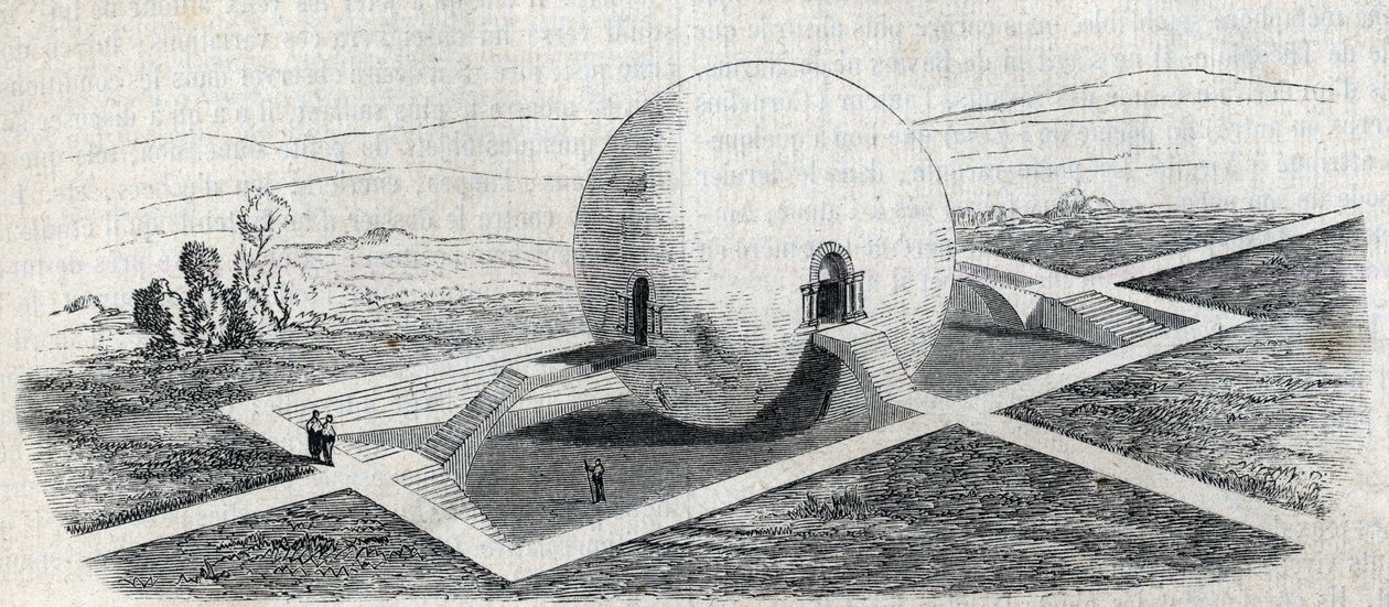 Claude Nicolas Ledoux (1736-1806) tarafından bir çiftlik bekçi evi projesi. by Claude Nicolas Ledoux