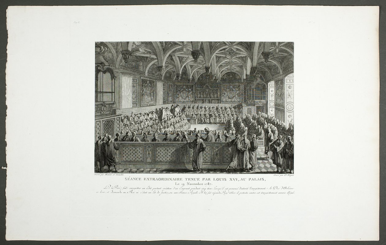 Louis Tarafından Sarayda Düzenlenen Özel Oturum, Tableaux historiques de la Révolution française serisinden by Claude Niquet