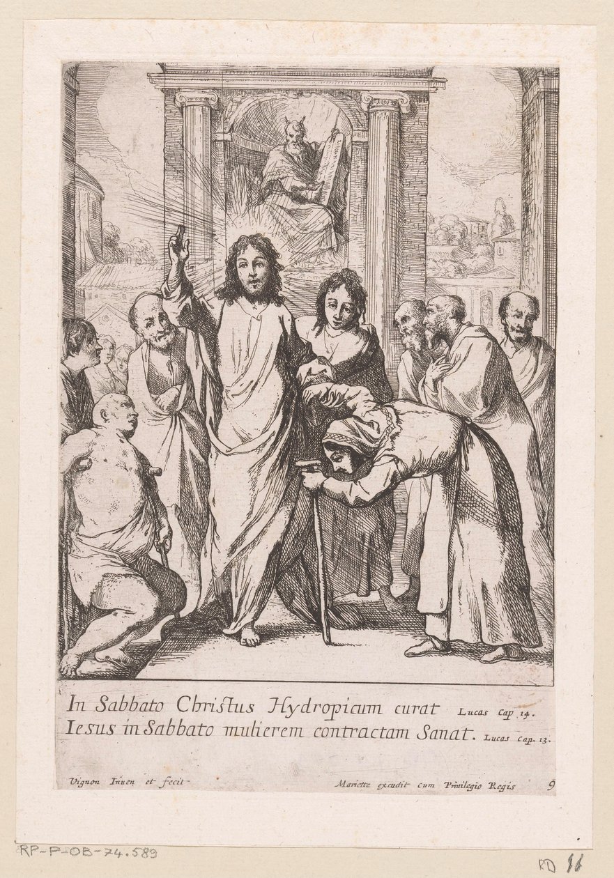 Şabat Günü topal adamı ve çarpık kadını iyileştirmek Miracula Domini Nostri Jesu Christi (dizi adı) İsa