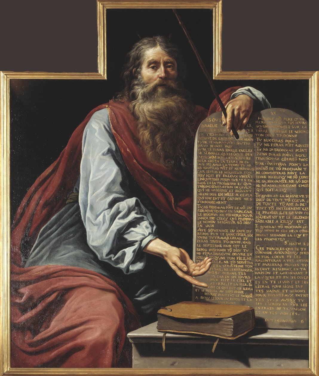 Musa ve On Emir - On Emirli Musa, Vignon, Claude (1593-1670). Tuval üzerine yağlıboya. Boyut: 160x131.5cm. Ulusal Müze Stockholm by Claude Vignon