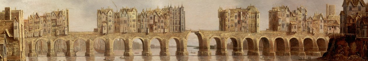 1632 yağlı boya eski Londra Köprüsü