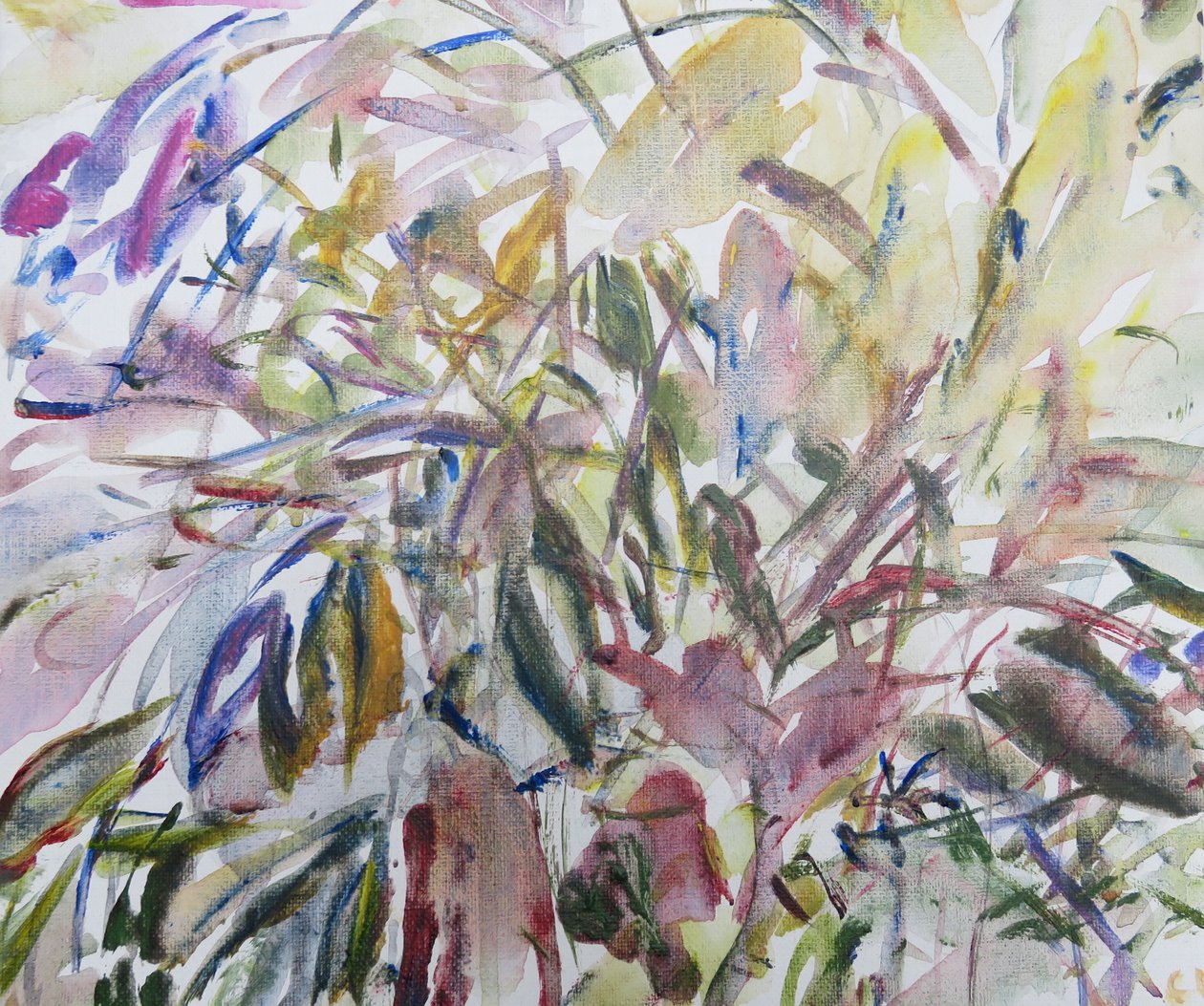 Yapraklar I, 2011 (tuval üzerine akrilik) by Claudia Hutchins Puechavy
