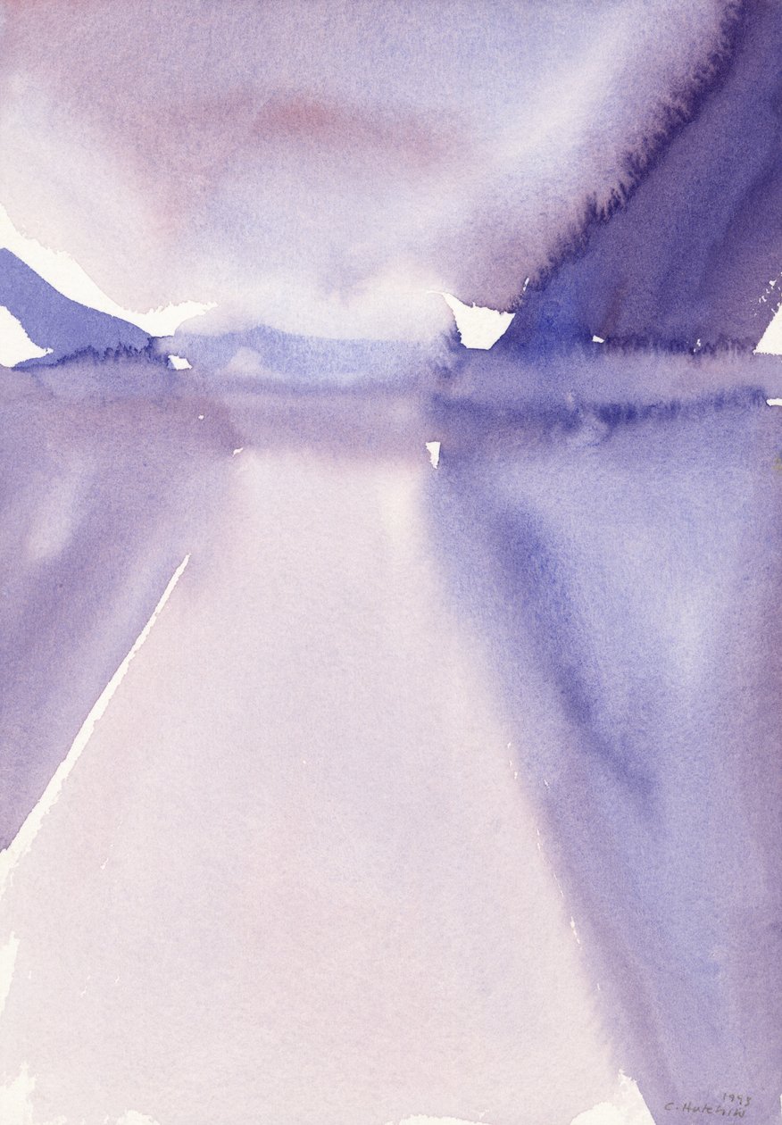 Dağ gölü, 1993 (sulu boya) by Claudia Hutchins Puechavy