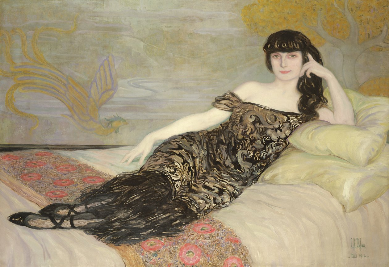 Anna de Noailles (1876-1933), 1914 by Clementine Helene Dufau