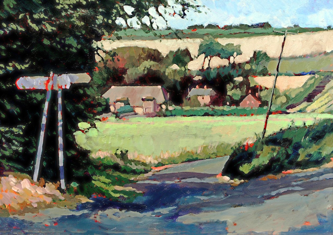 Kent Peyzaj Dalgası, 2007 (gemide akrilik) by Clive Metcalfe
