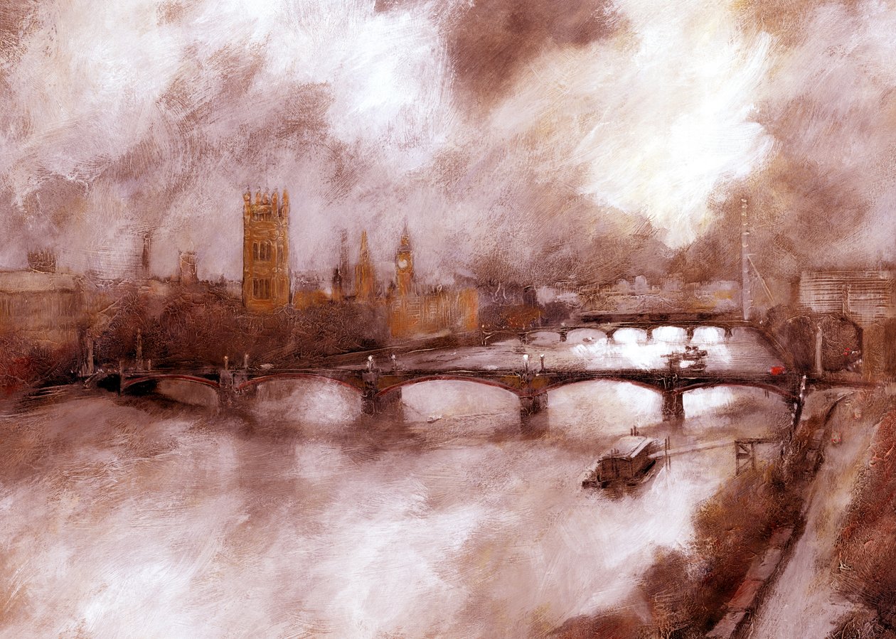 Lambeth, 2007 (gemide akrilik) by Clive Metcalfe