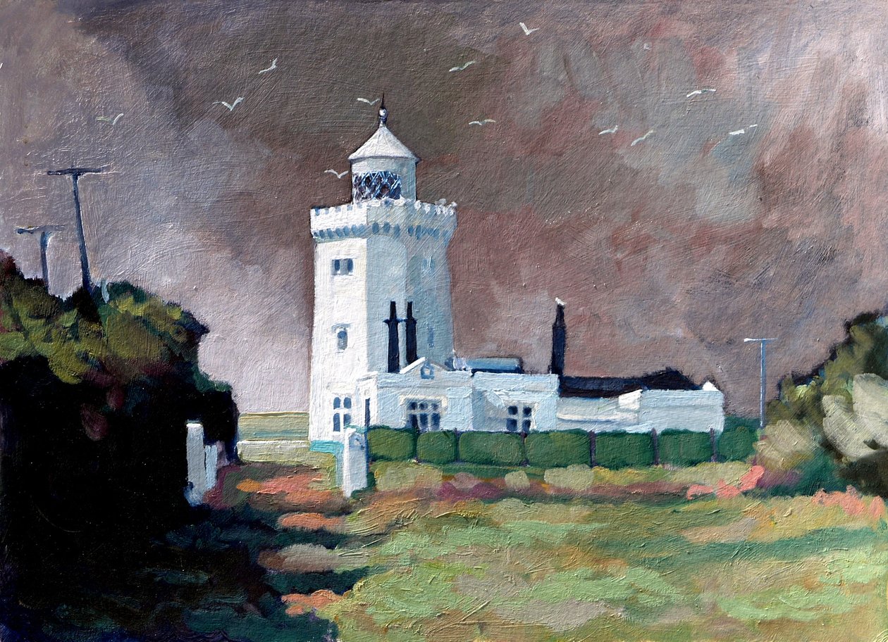 South Forelands, 2007 (gemide akrilik) by Clive Metcalfe