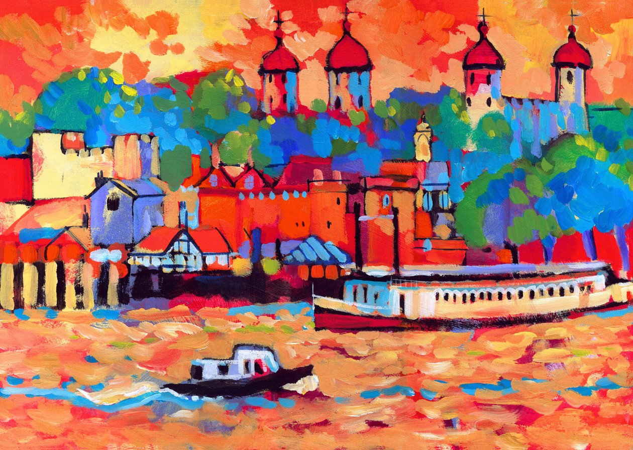 Kule rengi, 2007 (gemide akrilik) by Clive Metcalfe