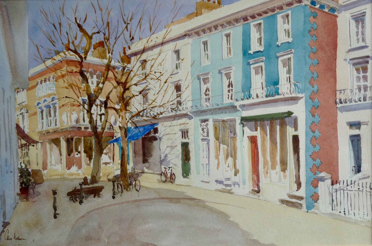 Clarendon Cross, Mart güneşi, 2003 (suluboya) by Clive Wilson