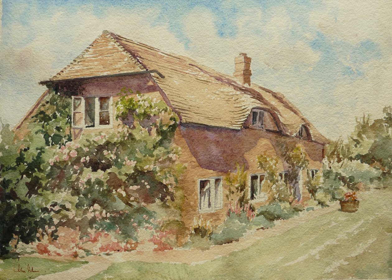 Irish Hill Kır Evi, 2009 (suluboya) by Clive Wilson