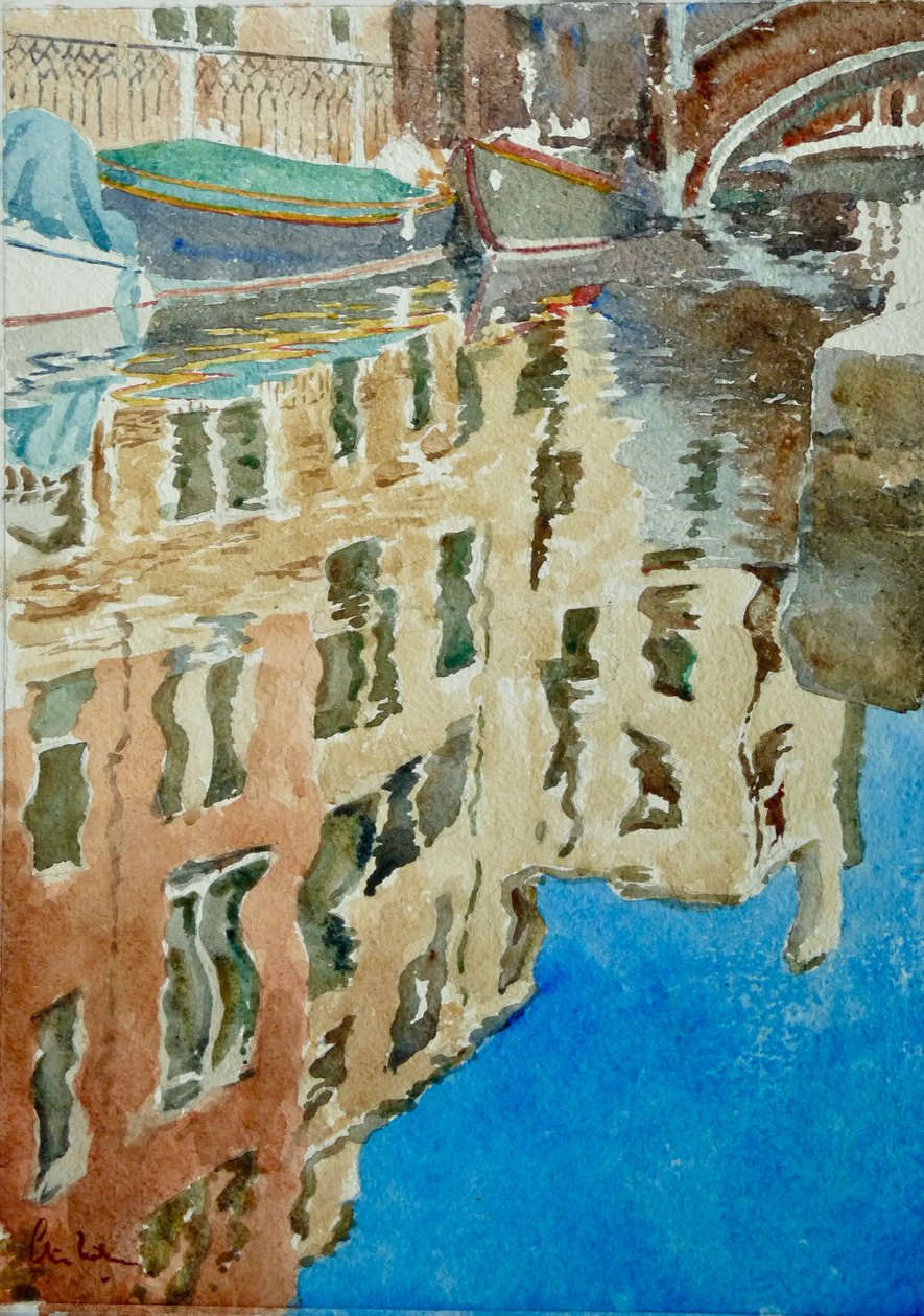 Kış Yansımaları, Rio Dei F, 2020 (suluboya) by Clive Wilson