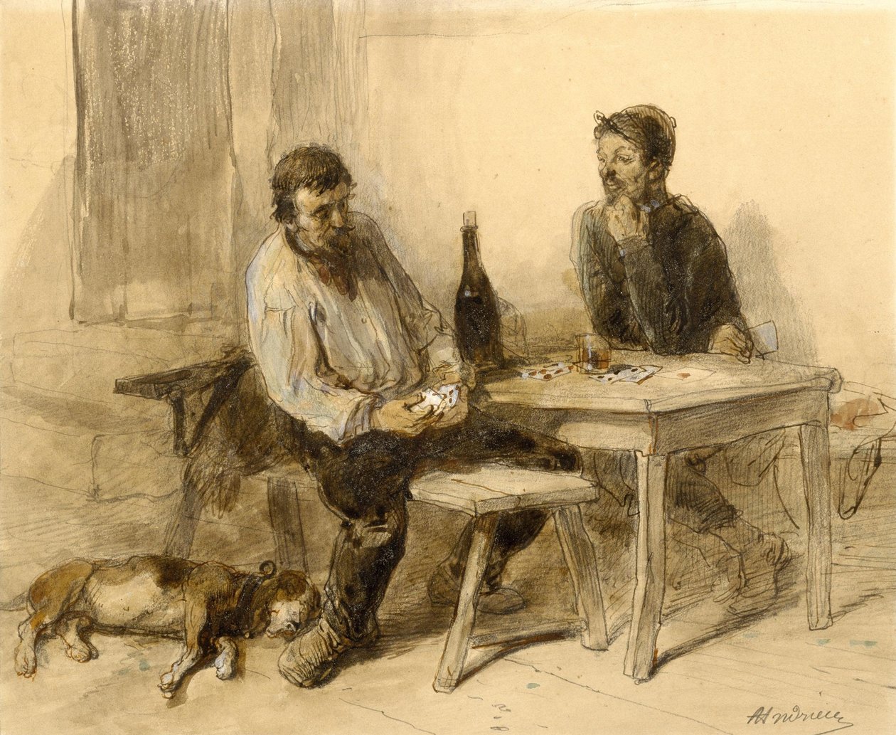 Bir Kart Oyunu by Clément Auguste Andrieux