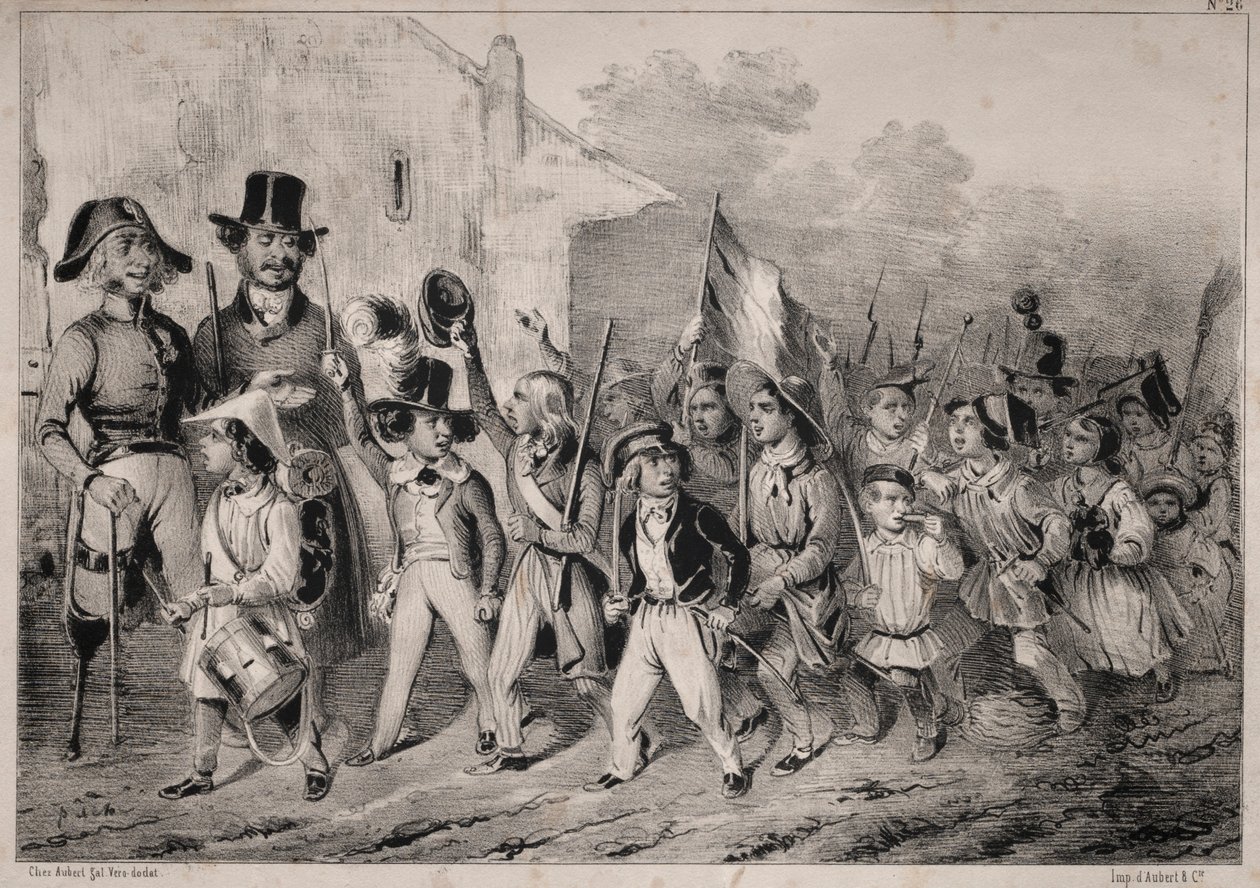 Haber: İyi! Veletler de istiyor! savaştan bahsettiğimizde!..., 1840. by Clémente Pruche