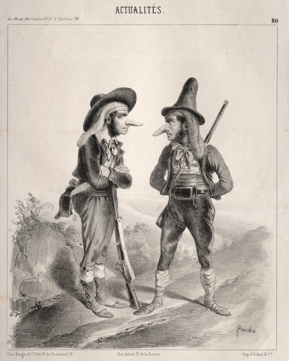 Haber: Ayağa kalk! ...Selam! bu güzel olacak!..., 1841. by Clémente Pruche