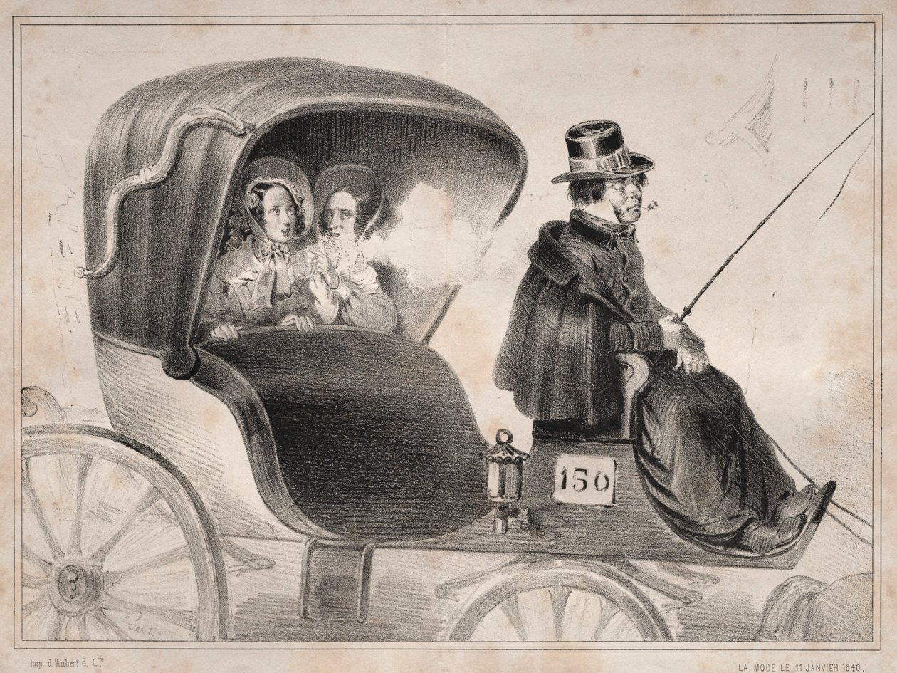 Haberler: Kamu Arabalarının Dezavantajları: Arabacı..., 1839. by Clémente Pruche