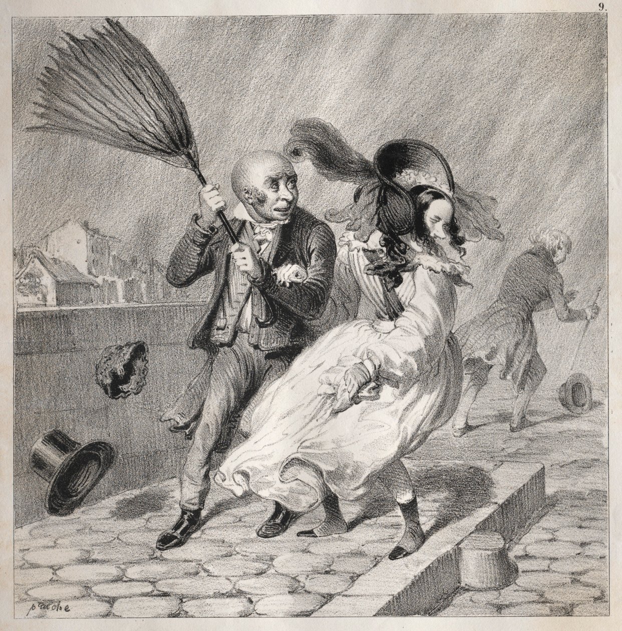 Bambochades: Barometremin havasının iyi olduğunu görüyor musun!... için zengin bir zaman..., 1841. by Clémente Pruche