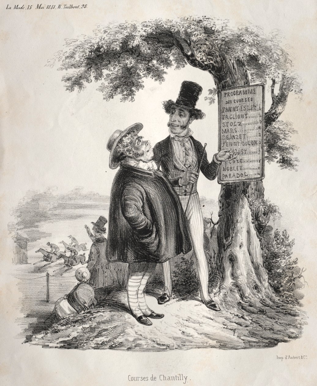 Chantilly Yarışları, 1841. by Clémente Pruche