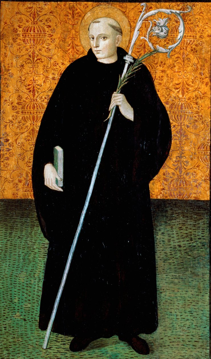 Saint Placide, Benedictine Monk Ahşap Tablo Nicola Filotesio dit Cola del "Amatrice tarafından by Cola dellAmatrice
