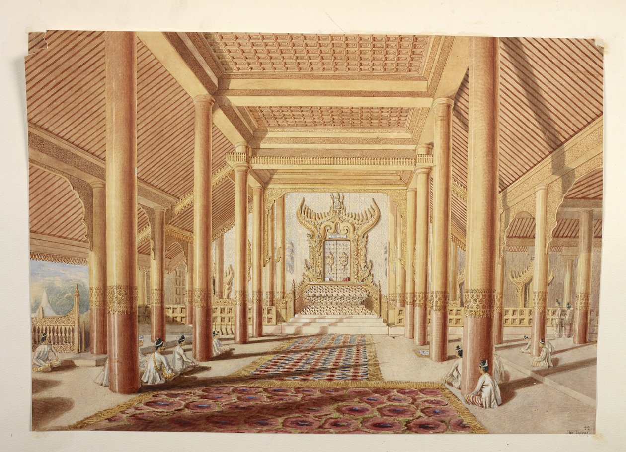 Amarapura sarayındaki Taht ve Seyirci Odası by Colesworthy Grant