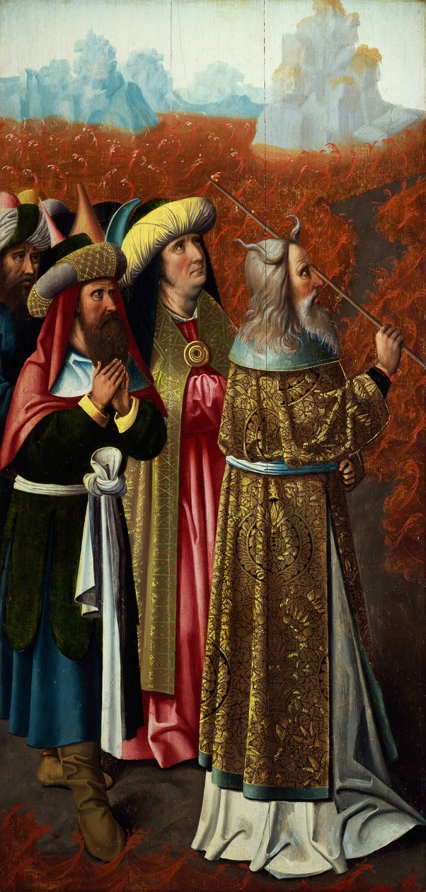 Colijn de Coter'e atfedilen Musa'nın Kızıldeniz'in sularını ayırması (1480-1525 dolaylarında) by Colijn de Coter