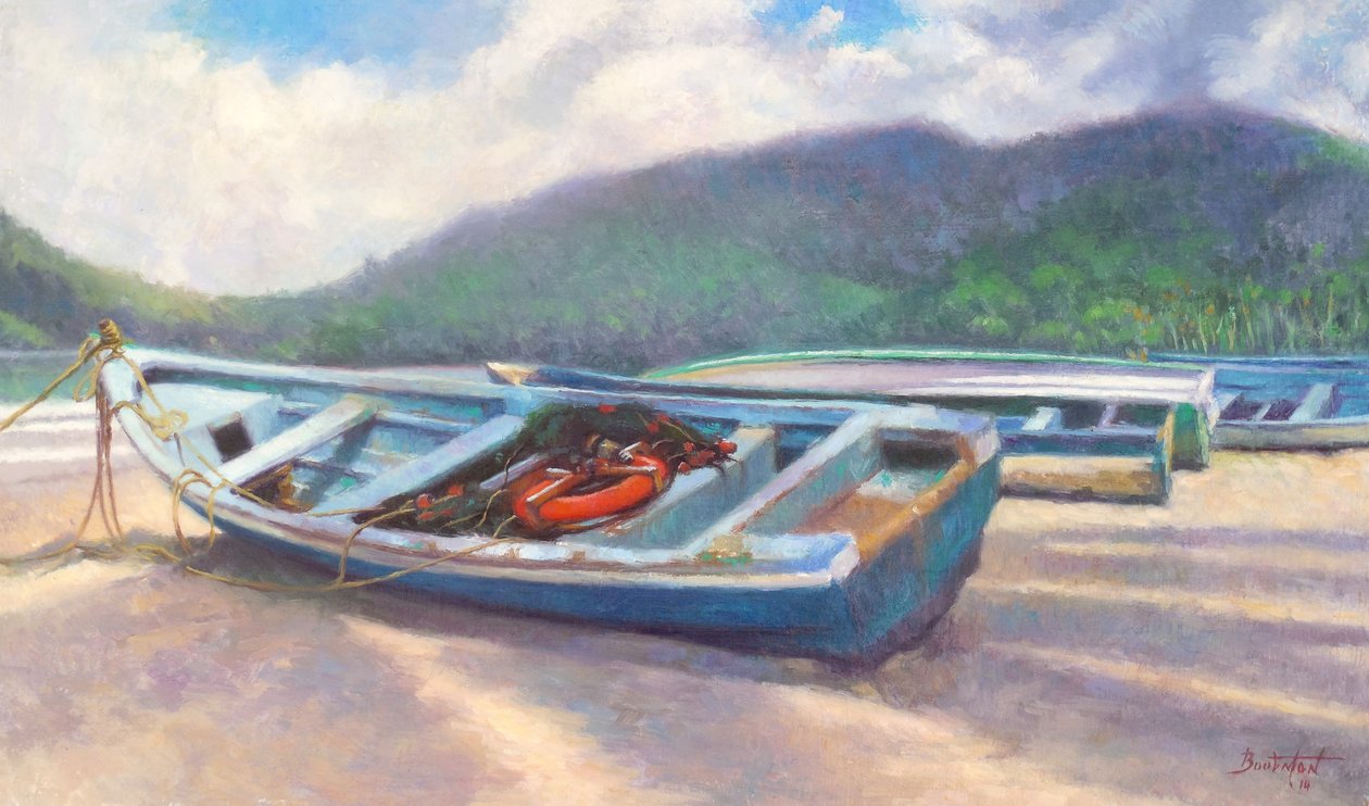 Beached, 2014, (keten üzerine yağ) by Colin Bootman