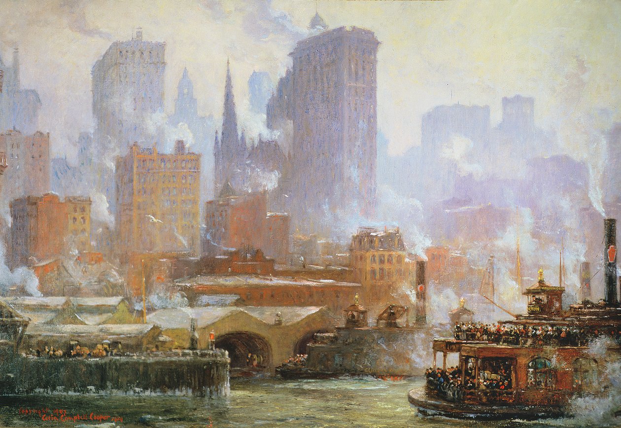 Wall Street Feribot Gemisi by Colin Campbell Cooper