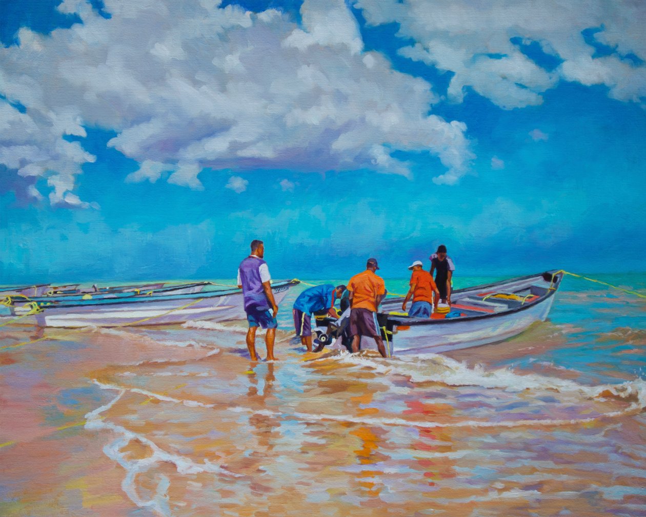 Umutlu, 2021 (keten üzerine yağ) by Colin Bootman