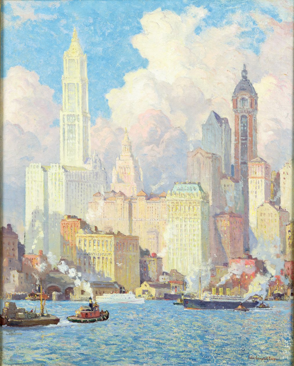 Hudson Nehri Kıyısı, New York by Colin Campbell Cooper