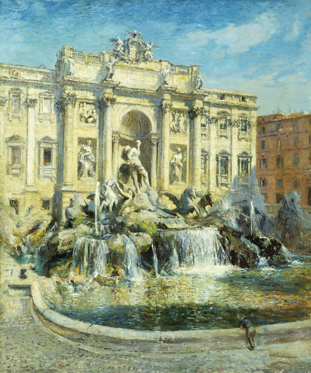 Trevi Çeşmesi, Roma by Colin Campbell Cooper