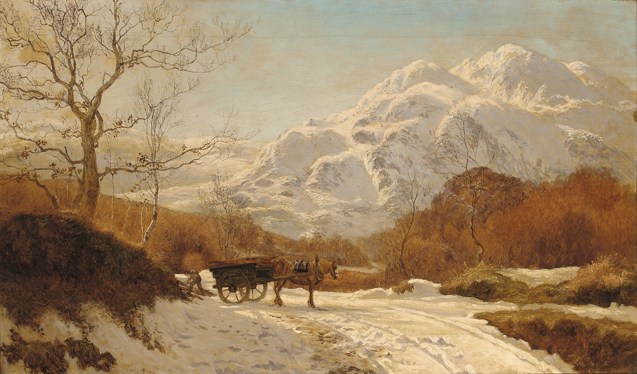 Alp manzarasında odun toplamak by Colin Hunter
