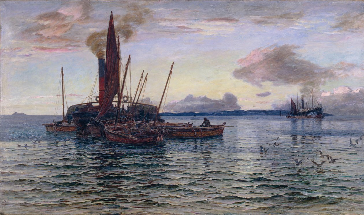 Denizdeki Ringa Pazarı (Loch Fyne, Argyll'de) by Colin Hunter