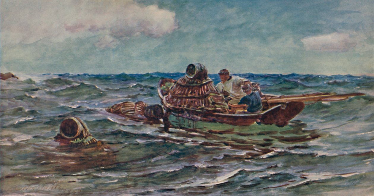 Istakoz Avcıları, 1886, 1935 by Colin Hunter