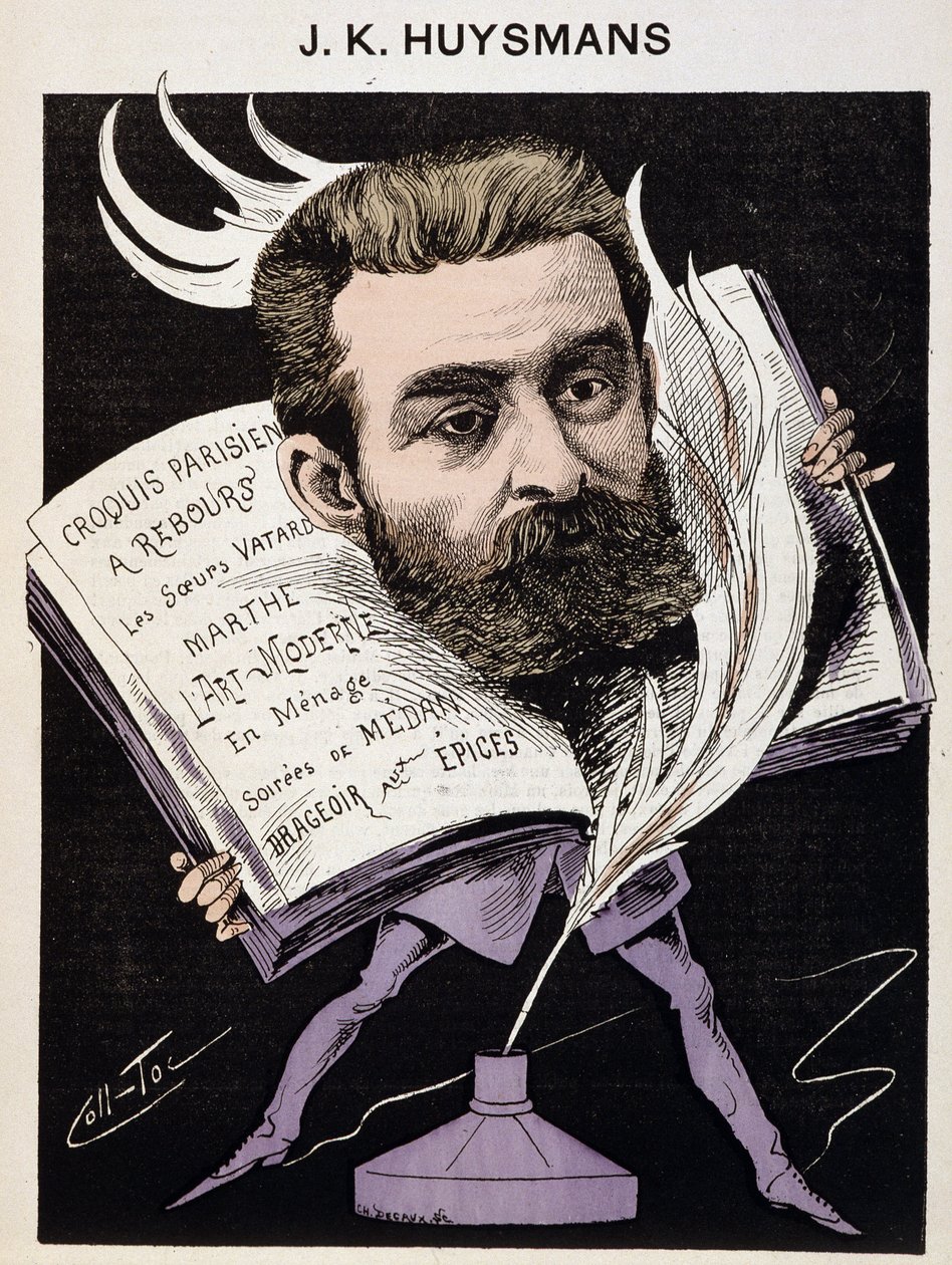 Karikatür Joris Karl (Joris-Karl) Huysmans (1848-1907) - “Bugünün Adamları”nda. by Coll Toc
