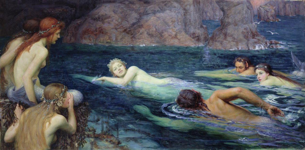 Deniz Kızları ve Tritonlarla Bir Yarış, 1895 by Collier Twentyman Smithers