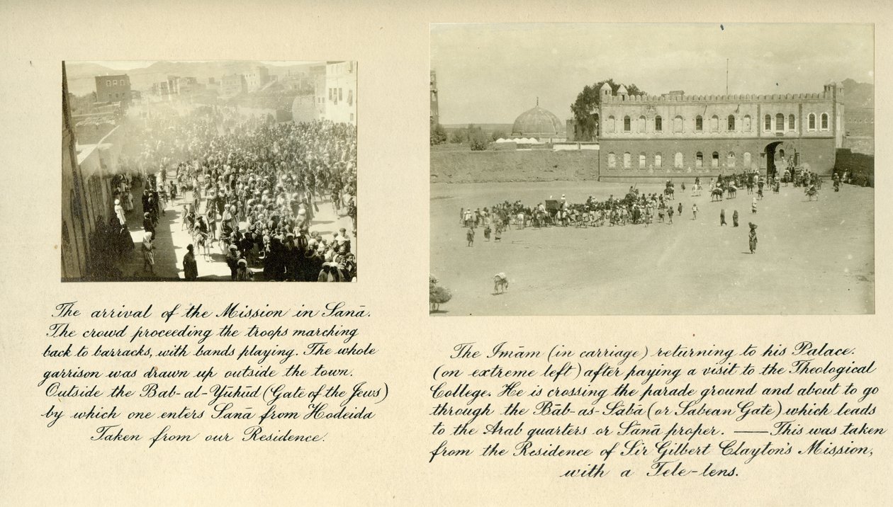 İmam (arabada) sarayına dönerken by Colonel M.C. Lake