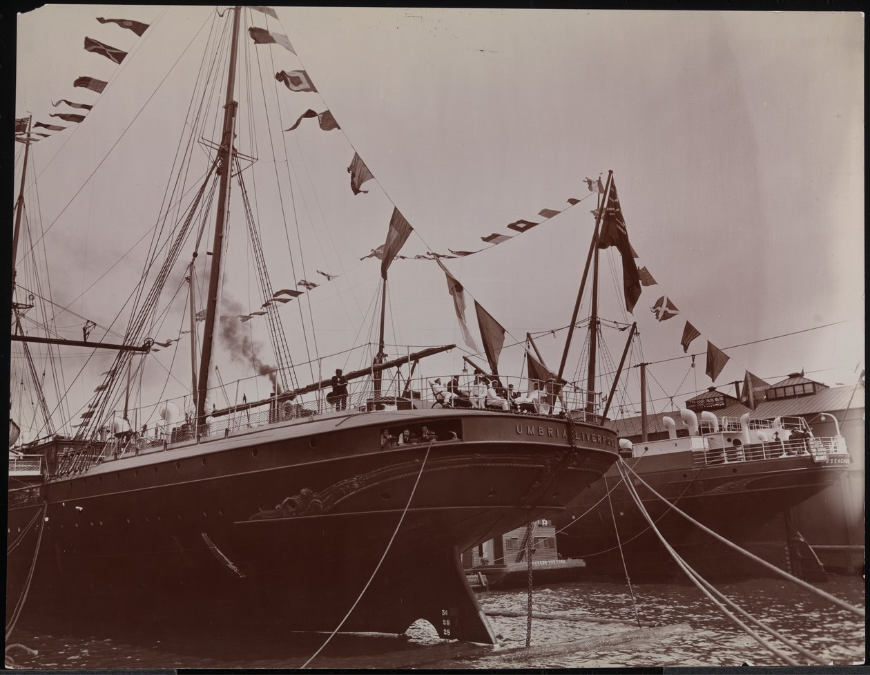 Rıhtımda SS "Umbria", 1897 dolayları (s/b fotoğraf) by Company Byron