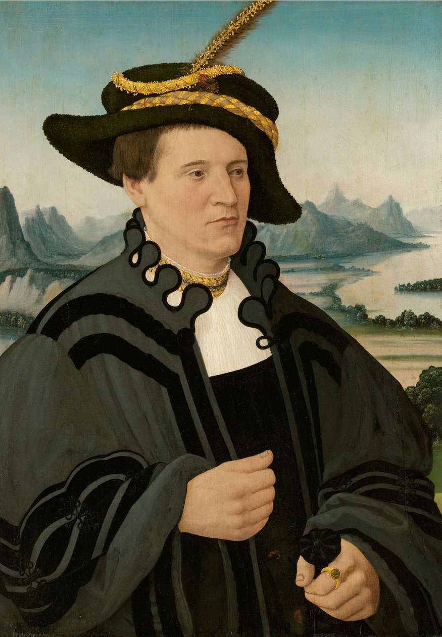 Fridrich Rorbach'ın portresi, 1532. by Conrad Faber von Creuznach