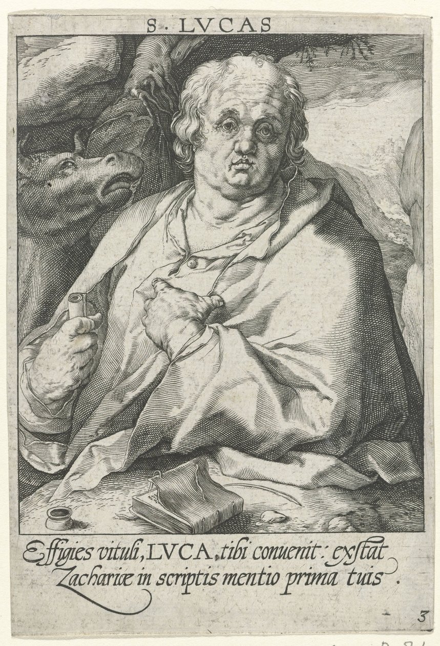 Evangelist Luke Dört Evangelist (dizi adı) by Conrad Goltz (possibly)